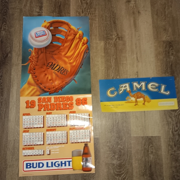 1986 San Diego Padres Baseball Calender. Bud Light Vintage Schedule Calender - Picture 2 of 2